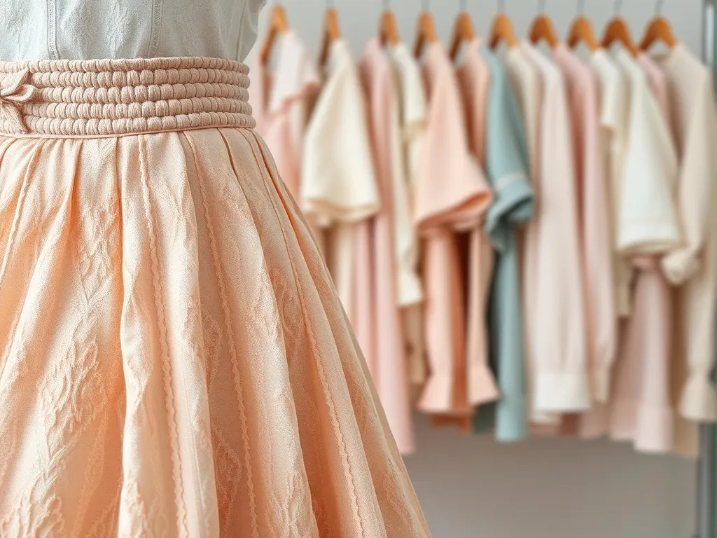 Co do pudrowej spódniczki? Jakie bluzki najlepiej zestawić?